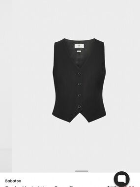 Aritzia Babaton Deniro Vest Mirror Crepe